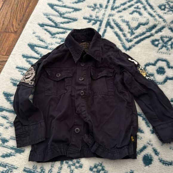 Alpha Industries boys fighter pilot button down. - Picture 1 of 4